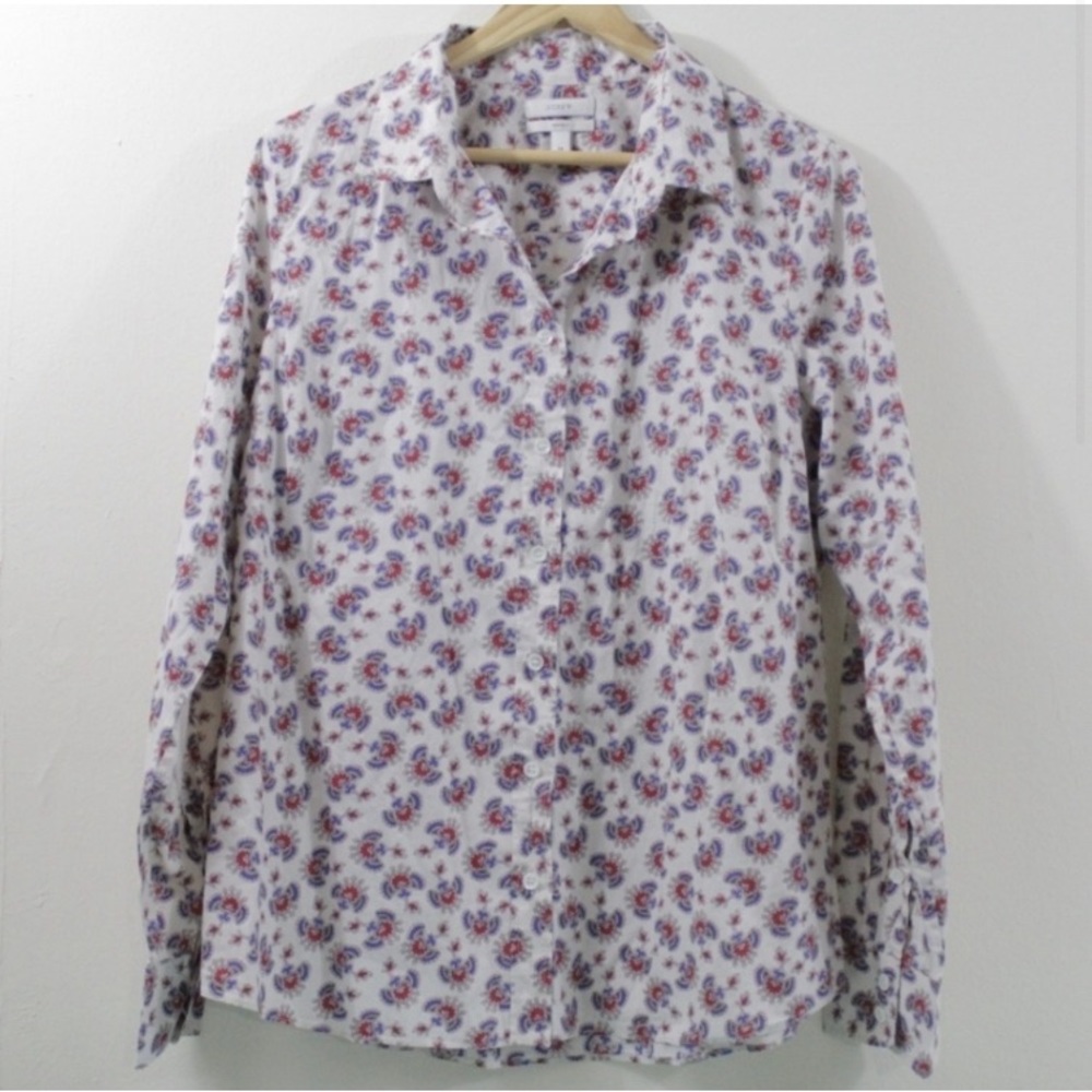 J. Crew Paisley Perfect Shirt Size 6